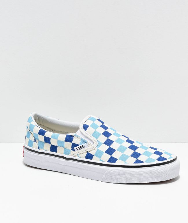 blue checkerboard vans